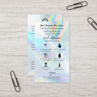 Lash Aftercare Instruction Card