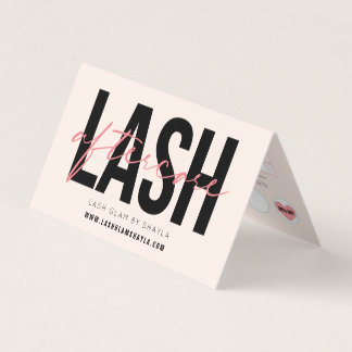 Lash Aftercare Instructions & Loyalty Discount Business Card