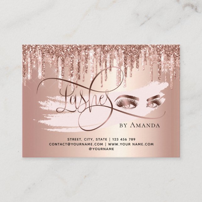 Lash Aftercare Lashes Aftercare card Marble (Front)