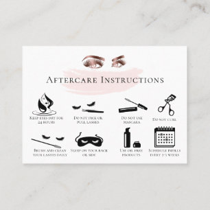 Lash Aftercare Lashes Aftercare card Marble