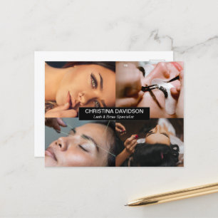 Lash and Brow Specialist Custom Photo Postcard