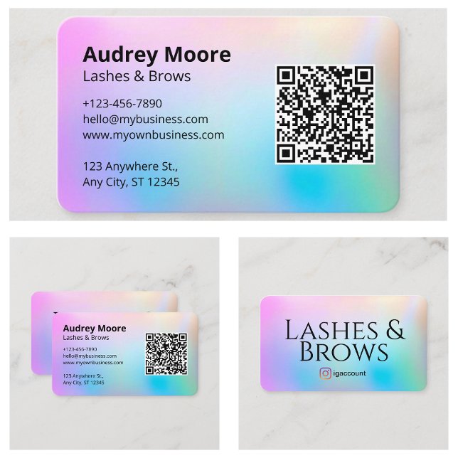 Lash and Brows Tech Modern Minimalist Business Card (Lash and Brows Tech Modern Minimalist Business Card
)
