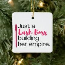 Lash Boss Ceramic Ornament