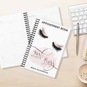 Lash Boss Makeup Eyebrow Eye Lash APPOINTMENT BOOK Planner