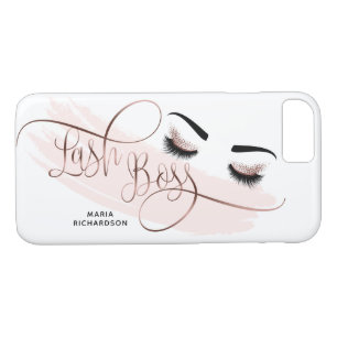 Lash Boss Makeup Eyebrow Eyes Lashes Rose Gold iPhone 8/7 Case