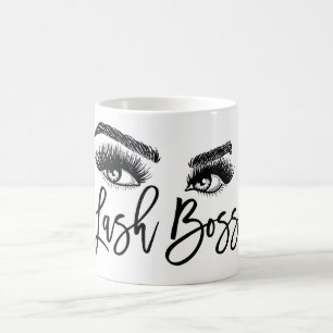 Lash Boss Makeup Eyebrow Eyes Lashes Rose Gold Coffee Mug