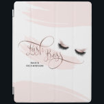 Lash Boss Makeup Eyebrow Eyes Lashes Rose Gold iPad Cover<br><div class="desc">This trendy and elegant iPad smart cover with hand drawn rose gold eyes (eyelashes and brows) is perfect for lash boss / makeup artists, eyelash extension business, lash extension, fashion bloggers, lash bar, beauty salon... The foil details are simulated in the artwork. No actual foil will be used in the...</div>