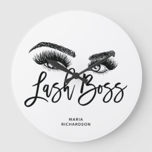 Lash Boss Makeup Eyebrow Eyes Lashes Rose Gold Large Clock
