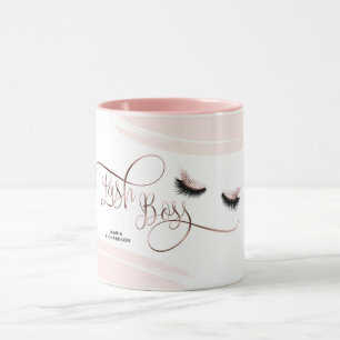 Lash Boss Makeup Eyebrow Eyes Lashes Rose Gold Mug