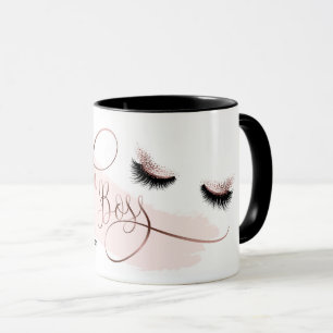 Lash Boss Makeup Eyebrow Eyes Lashes Rose Gold Mug