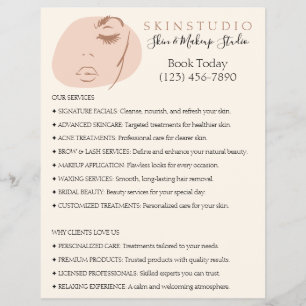 Lash Brow Beauty Cosmetic Facial Aesthetic  Flyer