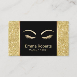 Lash & Brow Makeup Artist Gold Glitter Appointment