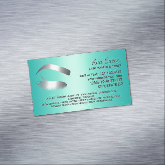 Lash & Brow Technician Magnetic Business Card