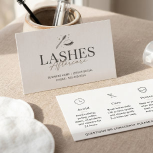 Lash Care Neutral Minimal Aftercare Guide