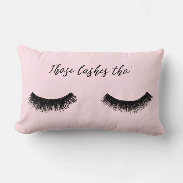 Lash Chat - Those Lashes Tho' Lumbar Cushion (Front)