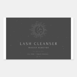 Lash cleanser  rectangular sticker