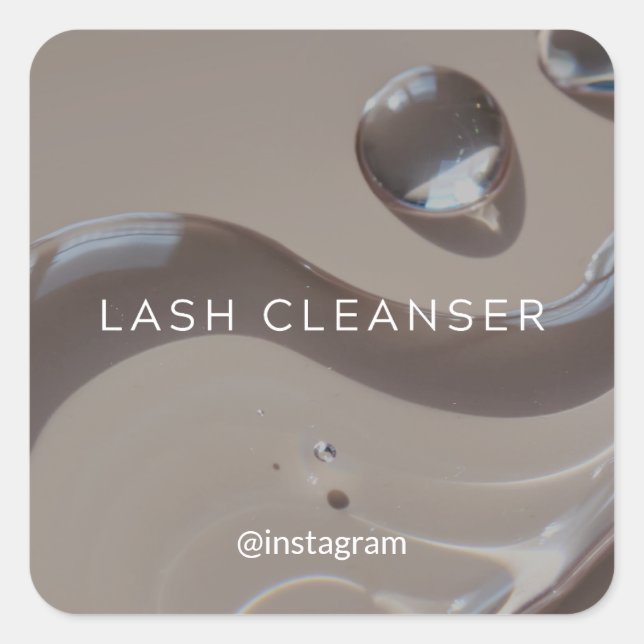 Lash Cleanser Sticker Warm Aesthetic (Front)