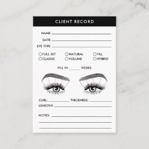 Lash Client Record Add Logo  Business Card