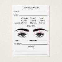 Lash client record eyelash extensions modern white