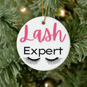 Lash expert ceramic ornament