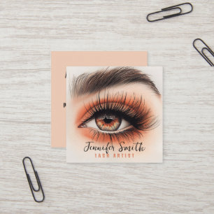 Lash Extension Artist Tech, Beauty Makeup Square Business Card