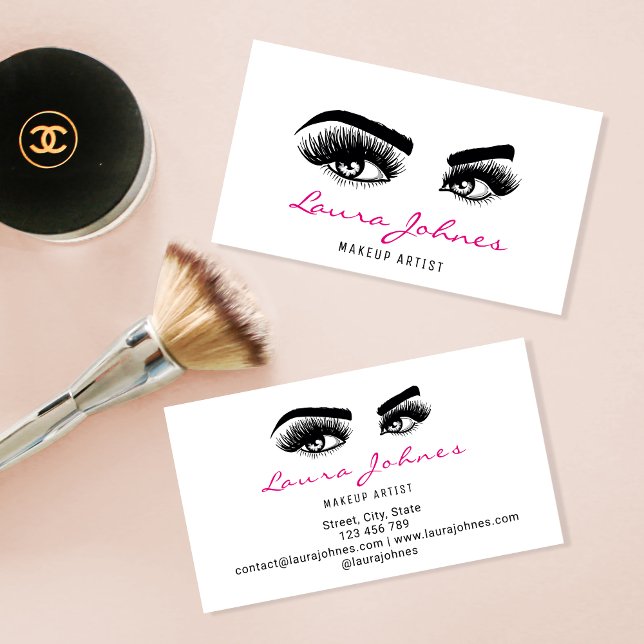 Lash Extension Beautiful Long lashes Makeup artist Business Card (Creator Uploaded)