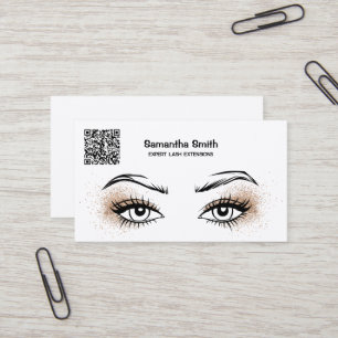 Lash Extension Custom QR Business Card