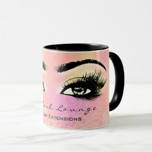 Lash Extension Eye Makeup Artist Studio Peach Rose Mug
