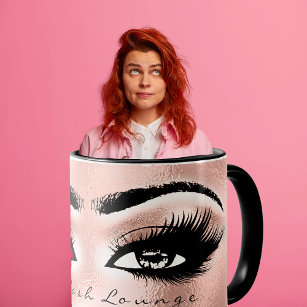Lash Extension Eye Makeup Artist Studio Rose Blush Mug