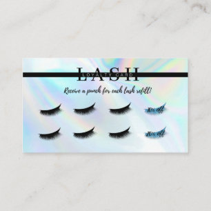 Lash Extension Filler Loyalty Punch Card