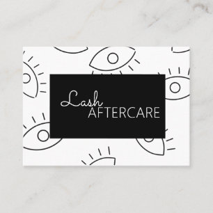 Lash extensions Aftercare card