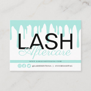 Lash Extensions Aftercare Instructions Business Ca Card