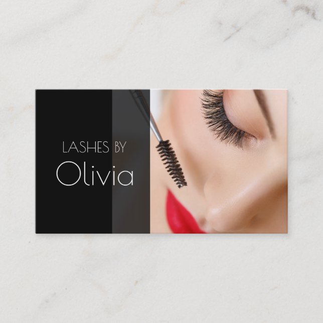 Lash Extensions Beauty Salon Business Card (Front)