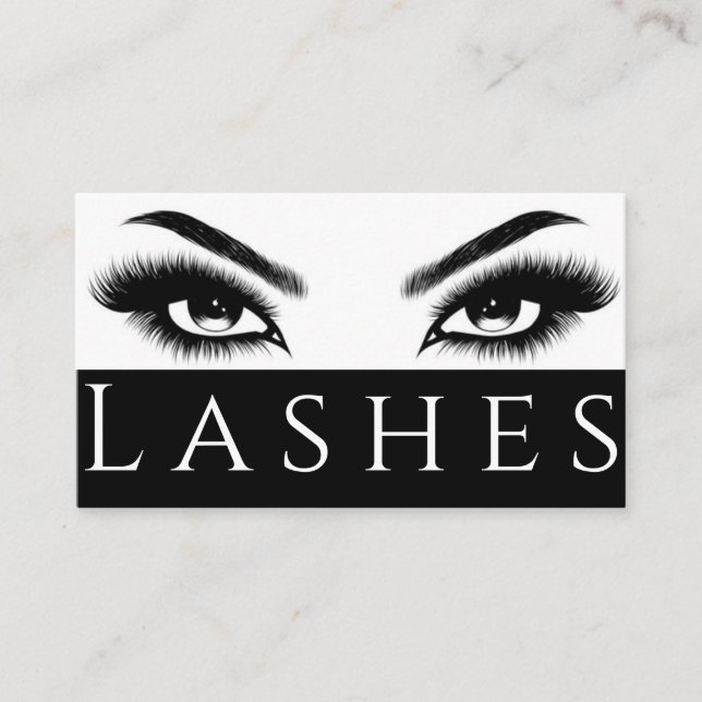 Lash Extensions Brows & Lashes Salon Business Card (Front)