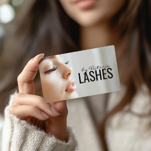 Lash Extensions Eyelash woman profile photo Business Card