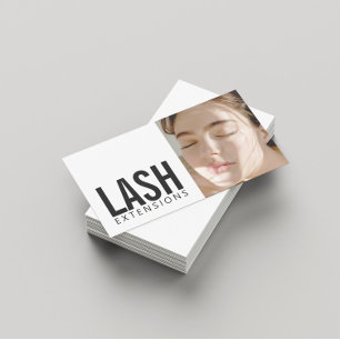 Lash Extensions Eyelash woman profile photo Business Card