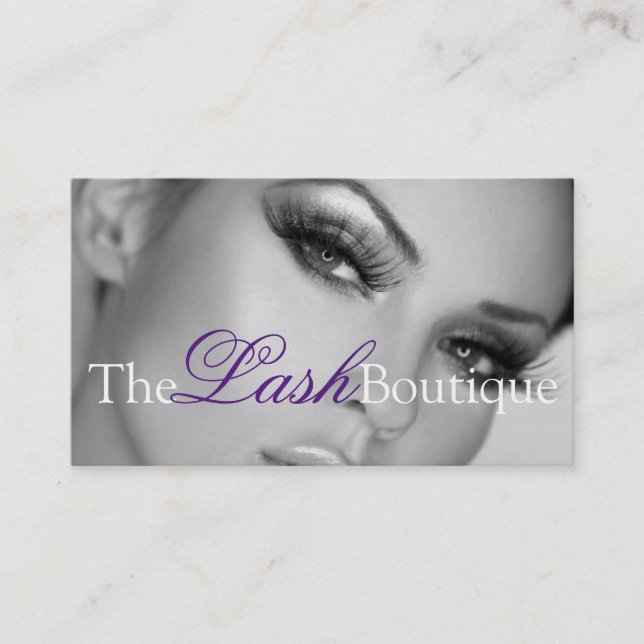 Lash Extensions Lashes Beauty Cosmetology Salon Business Card (Front)