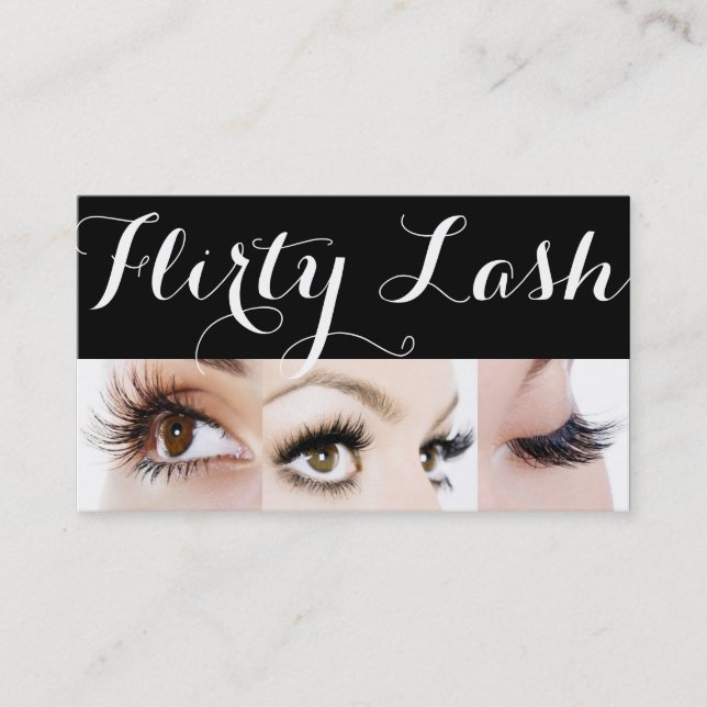 Lash Extensions Lashes Beauty Cosmetology Salon Business Card (Front)