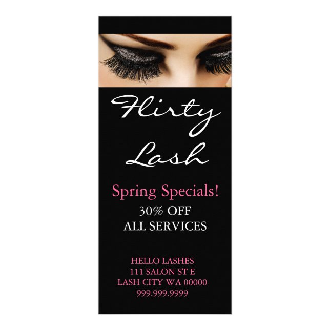 Lash Extensions Makeup Artist Salon Flyer Menu (Front)