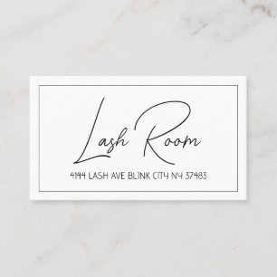 Lash Extensions Modern Clean Business Card