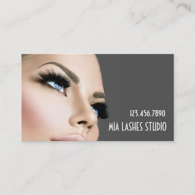 Lash Extensions Salon Beauty Spa Business Card (Front)