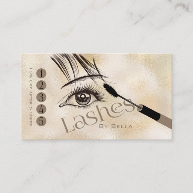 Lash Extensions With Loyalty Discount Dots Card (Front)
