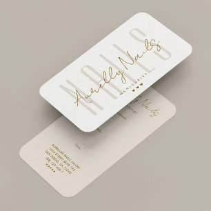 Lash Nail Technician Stylist Colourist Sand Minima Business Card