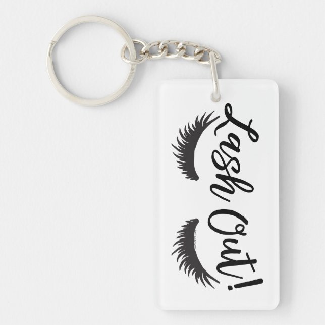 Lash Out Eyelashes Lash Salon Makeup Artist Key Ring (Front)