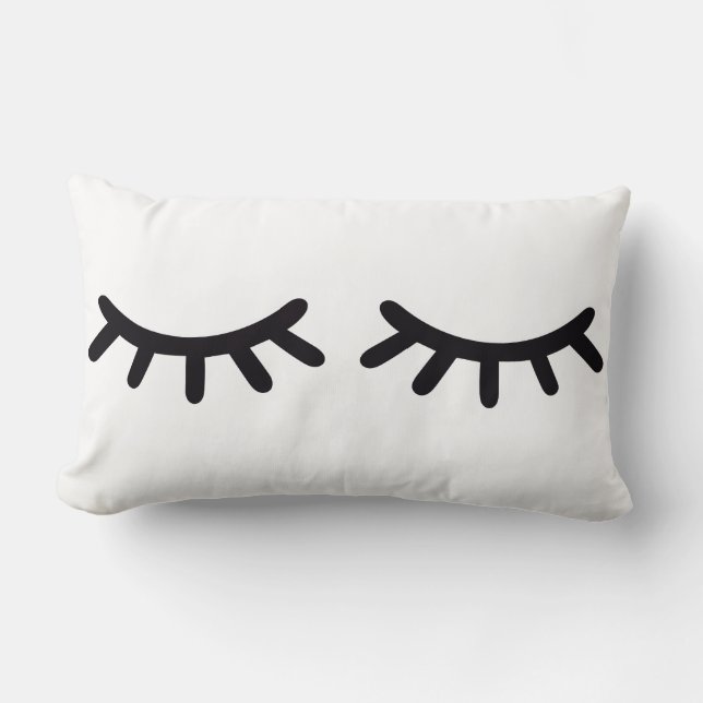 Lash Print Throw Pillow (Front)
