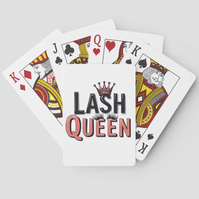 Lash Queen Funny Eye Lashes Make Up Playing Cards (Back)