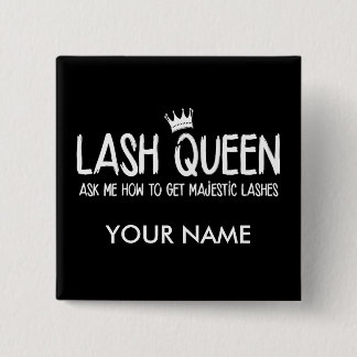 Lash Queen - Younique - Personalise with Name 15 Cm Square Badge