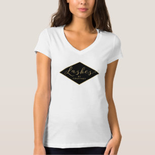 Lash Salon Black/Gold Personalised T-Shirt