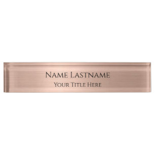 Lash Salon Makeup Artist Rose Minimalism Custom Nameplate