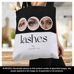 Lash Studio Black And White 3 Photo Promotional Tote Bag